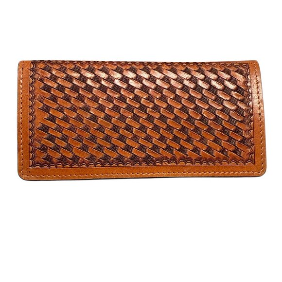 Hand Tooled Genuine Leather Hair on Hide Wallet - Picture 5 of 6